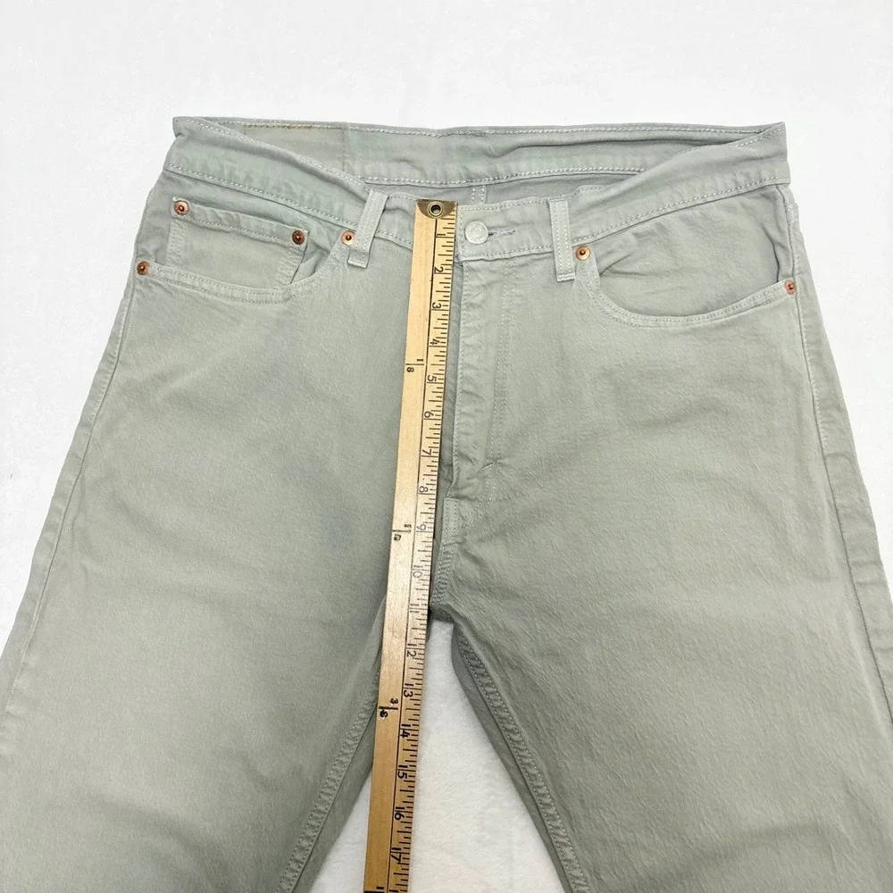 Levi Strauss 505 Straight Leg Denim Pants Olive Gray Size 34x30 Actual 35x28